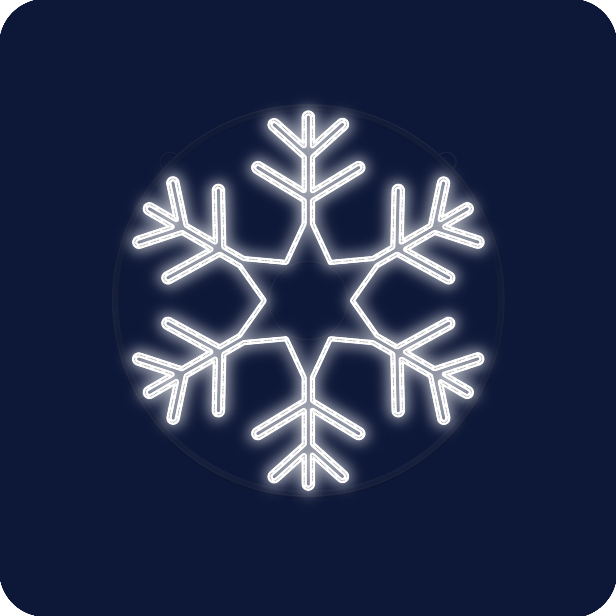 Décor de noël suspension 2D Flocon Ø1m